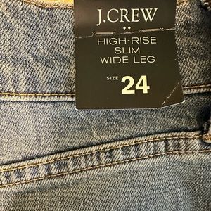 J Crew Factory, High Rise Slim Wide Leg, Jeans, Size 24, New With Tags